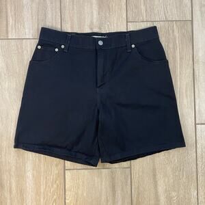 Levis 550 Relaxed Shorts Womens 12 Black Denim High Rise Stretch Casual